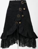 Wholesale Vintage Clothing Women's Cotton Black Boho Lace Steampunk Skirts