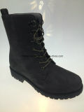 China Traditional Lady Ankle Work Boots with Zipper Similar Sole