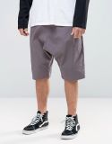 Men's Drop Crotch Shorts with Elasticated Waist