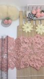 Factory Stock Wholesale 15.5cm Width 100% Polyester Nylon Embroidery Trimming Fancy Lace for Garments & Home Textiles & Curtains Accessory