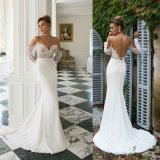 Lace Chiffon Bridal Evening Gowns off Shoulder Wedding Dresses Z506