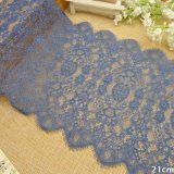 20cm Trimming Embroidery Blue Yarn Lace Fabric Garment Accessories Textile