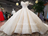 Aolanes Ball Gown Illusion Cap Sleeve Wedding Dress 111316