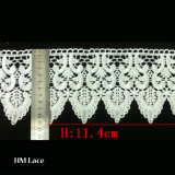 11.4cm Wholesale Cheap Beautiful Lace Border, Gold Metallic Lace Trim for Garment Decoration