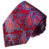 New Fashion Purple Colour Paisely Design Woven Silk Ties