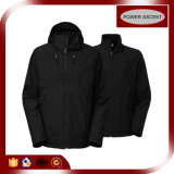 OEM Nylon 3-in-1 Softshell Black Jacket for Men