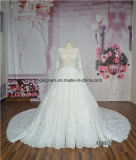 Long Sleeve Lace Backless Bridal Dress