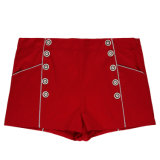 Fashion Clothing Women Red Sexy Leisure Shorts in Stock