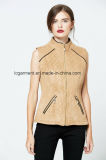 Popular Slim Fit OEM ODM Fashionable Zipper Women Leather Vest