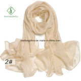 100% Silk New Design Plain Shawl Lady Fashion Scarf