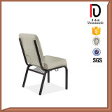 Brown Fabric Cushion Steel Leg Church Chair Br-J043