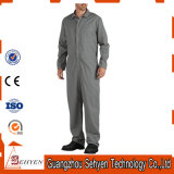 Factory OEM 100% Cotton Grey Anti-Acid Coverall with Short Sleeve