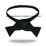 Handmade Yarn Dyed Jacquard Black Self Bow Tie