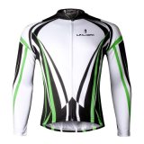 Men's Green Long Sleeve Breathable Cycling Jersey