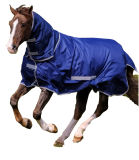 New Navy Turnout Horse Blanket with Detachable Neck Cover (SMR1708)