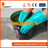Ddsafety 2017 Europe Standard Green Nitrile Chemical Industrial Gloves