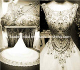 Crystals Bridal Ball Gowns Cathedral Lace Wedding Gowns H13904