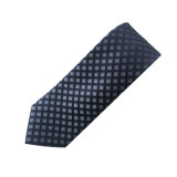 New Design Fashion Blue Check Design Woven Silk Neckties