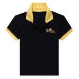 Men Polo Shirt with Contrast Collar and Cuffs