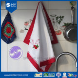 Plain White Cotton Embroidered Kitchen Tea Towel