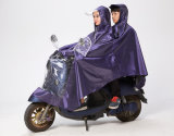 Adult Foldable Oxford PVC Coating Rainwear for Double Cycling