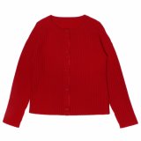 100% Cashmere Girls Knitted Cardigan for Spring/Autumn