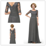 Appliques Half Sleeve A-Line Chiffon Mother of The Bride Dress (Dream-100040)