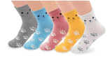 Custom Fashionable Jacquard Cat Paw Sock in Various Designs and Sizes