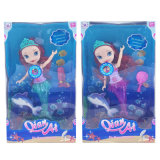 Plastic Fashion Mermaid Baby Doll Toy with Light & Music (H9665027)