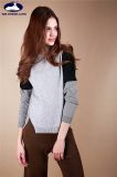 Cashmere Blocked Pullover Women Sweater-Cashmere Sweater