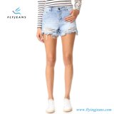 Ladies/Women Fashion Skinny Frayed Bleached Jeans Mini Pants Denim Shorts