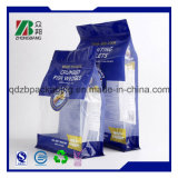 Flat Bottom Pet Food Plastic Bag with Top Resealable Zipper