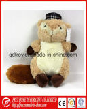 Lovely Squirrel Brown Color Soft Toy with Embroidery Logo