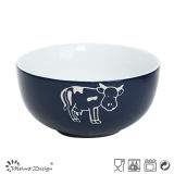 Simple Lovely Silk Screen Cow Oatmeal Bowl