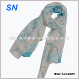 China Fashion Printed Lady Voile Scarf Wholesale