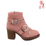2018 Classic Ankle Boots Lady Shoes with Buckle and Rivet Decoration (AB666)