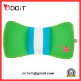 Customized Plush Stuffed Green Head Rest Car Pillow for Promotional