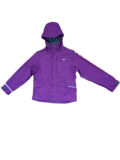 Purple Hooded PU Raincoat for Children
