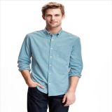 2016 Men's Light Blue Fashion Designer 100% Cotton Shirts
