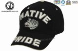 Top Quality 3D Embroidery Style Wolf Cool Black Sports Baseball Cap