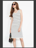 OEM High Quality Hot Sell Woman Striped Cotton Dress