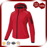 Women Red Colour Waterproof Breathable Softshell Jacket