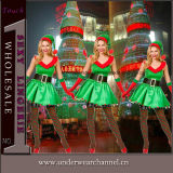 Green Babe Carnival Fancy Dress Santa Christmas Adult Costume (TDD80788)