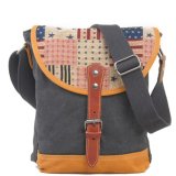 Colorfull Bag Cover Canvas Backpack with Leather Shoulder Strap (RS-6002A)