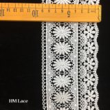 9cm Factory White Flower Crochet Cotton Lace - Elasticated - Trimming Lace Trim Hmhb790