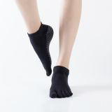Pure Cotton Burrow Anti-Slip Toe Yoga Socks