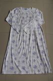 Allover Printed Single Jersey Nightgown with Smocking