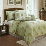 Light Green Spring&Summer Style 7 Pieces Jacquard Flowers Bedding Set