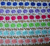 Chemical Milk Yarn Multiple Color Flower Embroidery Lace for Decorations