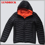 Black Hooded Jacket for Men in Winterwear